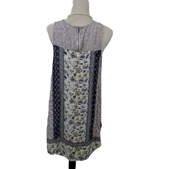 Knox Rose Womens Size M Floral Top Sleeveless Boho Zip Back - Picture 2 of 6